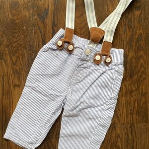 Baby B’gosh seersucker pants with suspenders